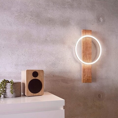 Aplique pared LED madera/acero 12W 3000K BOYAL EG3428