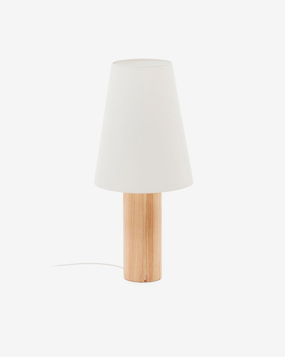 Lámpara de pie Marga de madera maciza con acabado natural - con acabado natural 