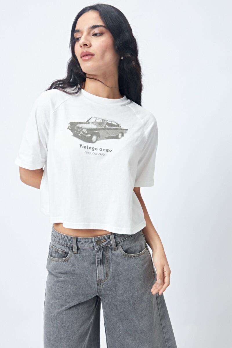 REMERA GEMS Blanco
