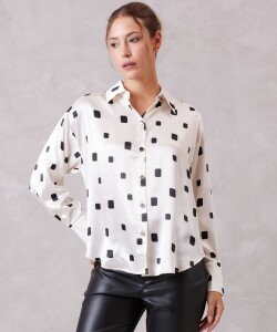 Camisa Satén BLANCO