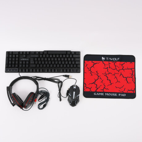 Combo Gamer Mouse, Teclado, Auriculares Y Paño Twolf - Tf800 Combo Gamer Mouse, Teclado, Auriculares Y Paño Twolf - Tf800