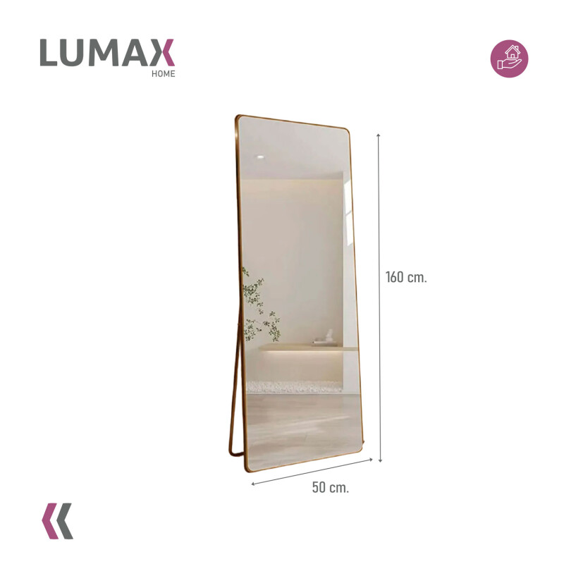Espejo de pie o pared Glamour Lumax 160x50 cm living dormitorio Marrón