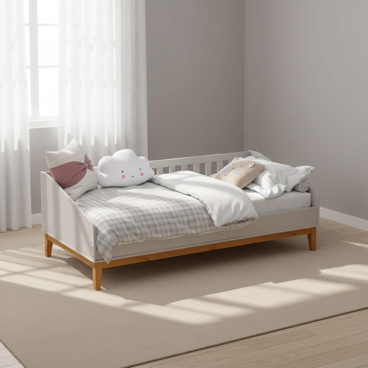 CAMA - MDF GRIS NEW FELICITAS KIDS 