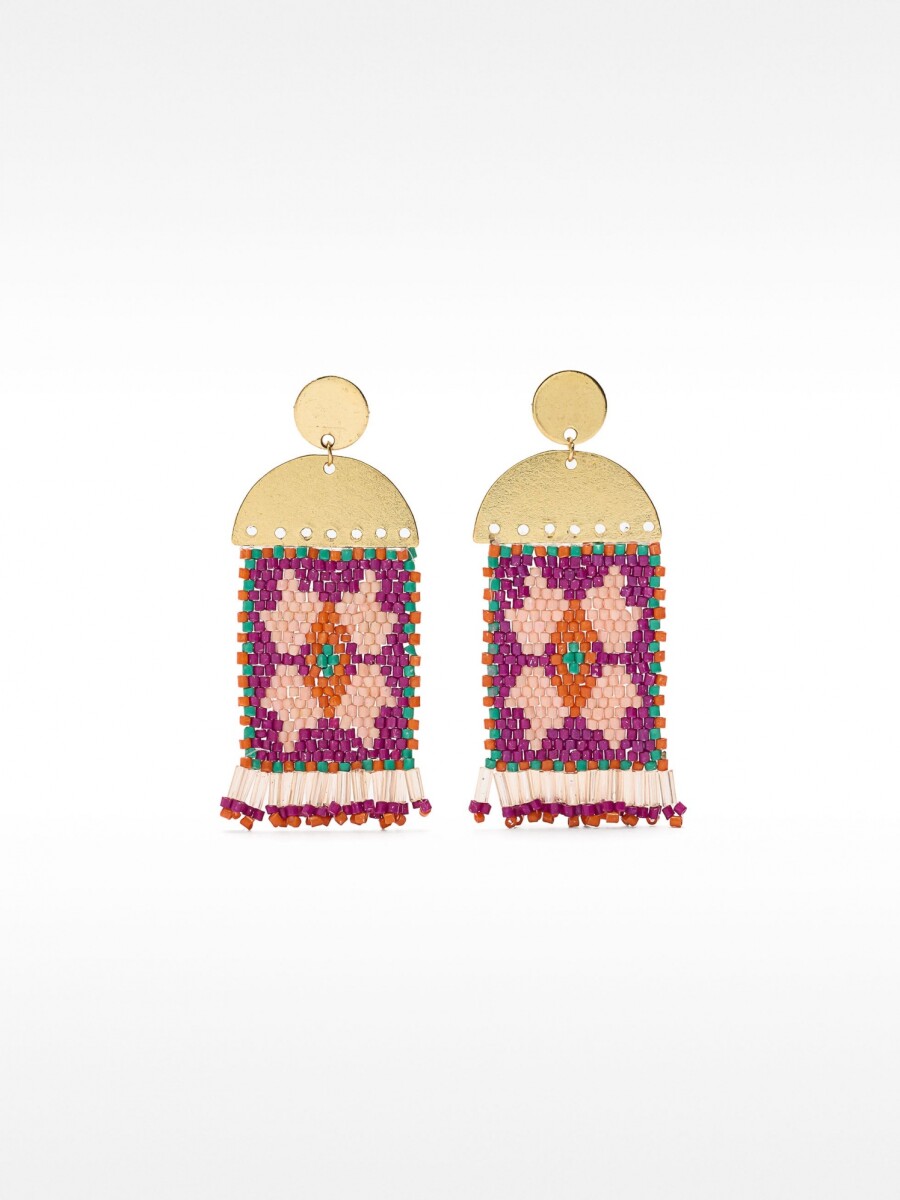 Pendientes Largos Étnicos multicolor