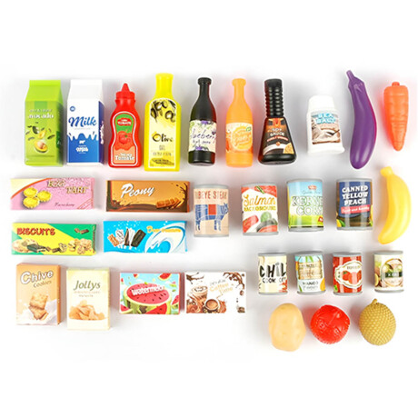 Set Carrito Compras 64 Pcs Supermercado Juguete Set Carrito Compras 64 Pcs Supermercado Juguete