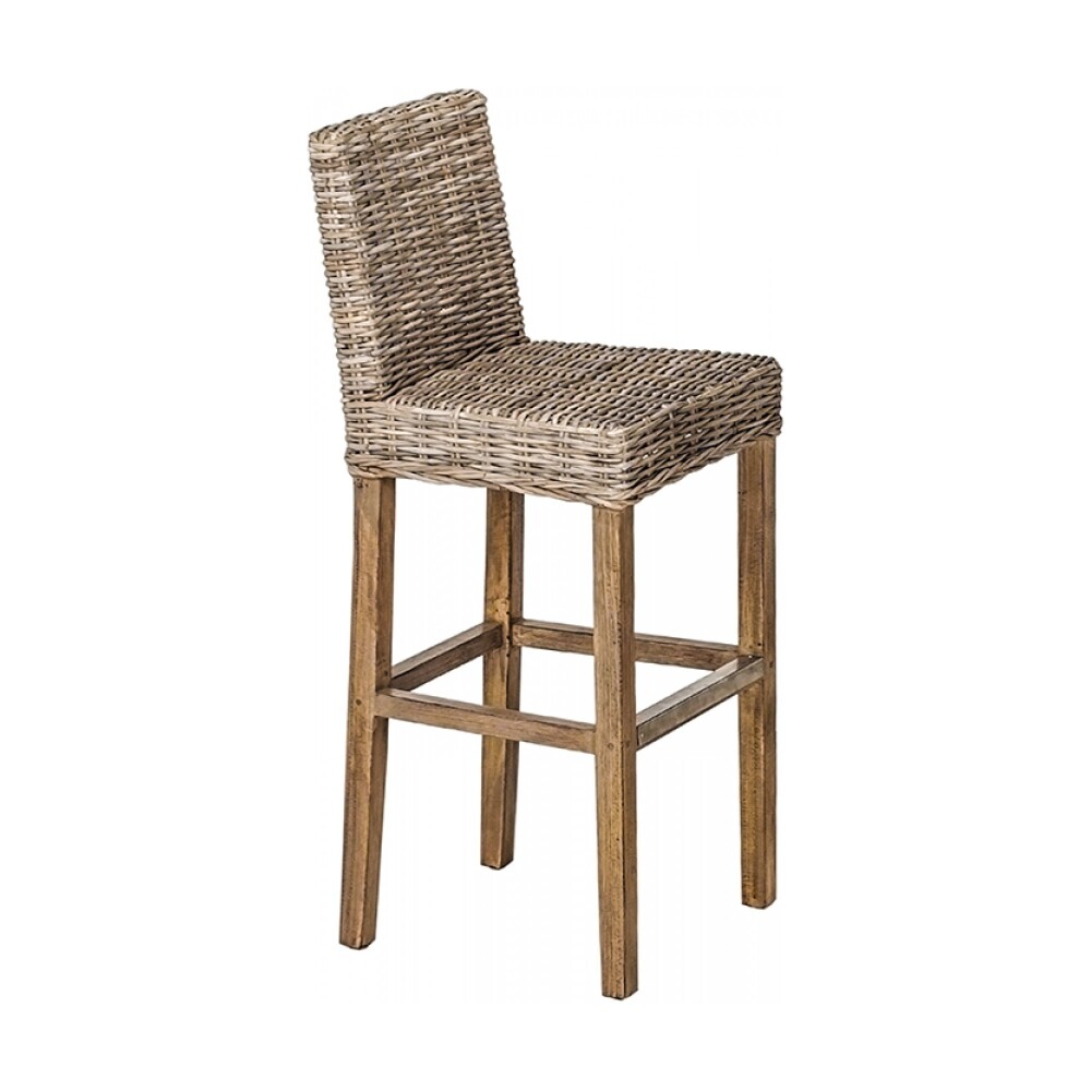 BUTACA TABURETE BAR RATTAN NATURAL-BEIGE INDAH