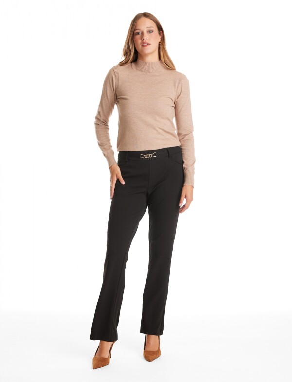 Pantalon Crepe Cadena NEGRO