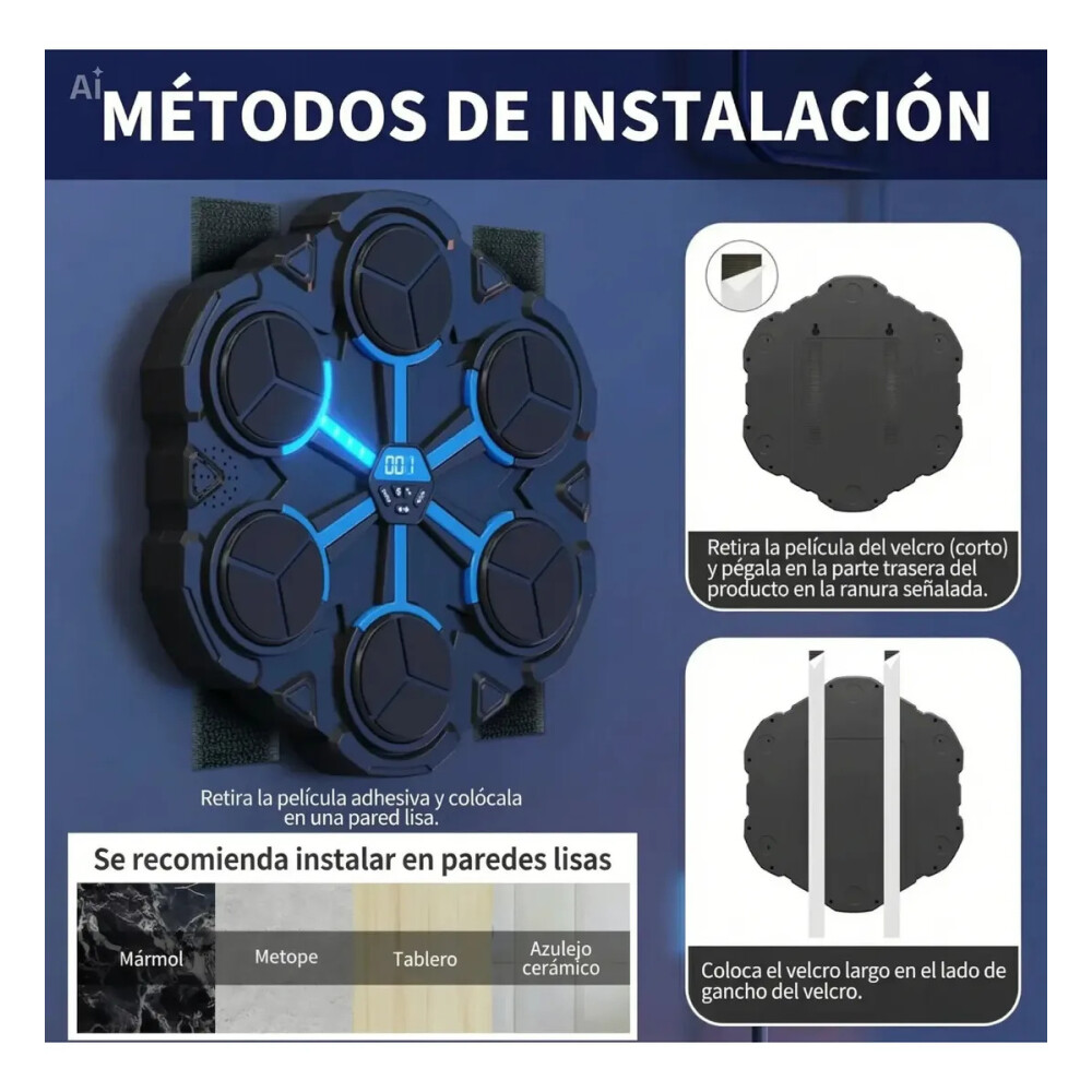 Maquina de boxeo con bluetooth y guantes Maquina de boxeo con bluetooth y guantes