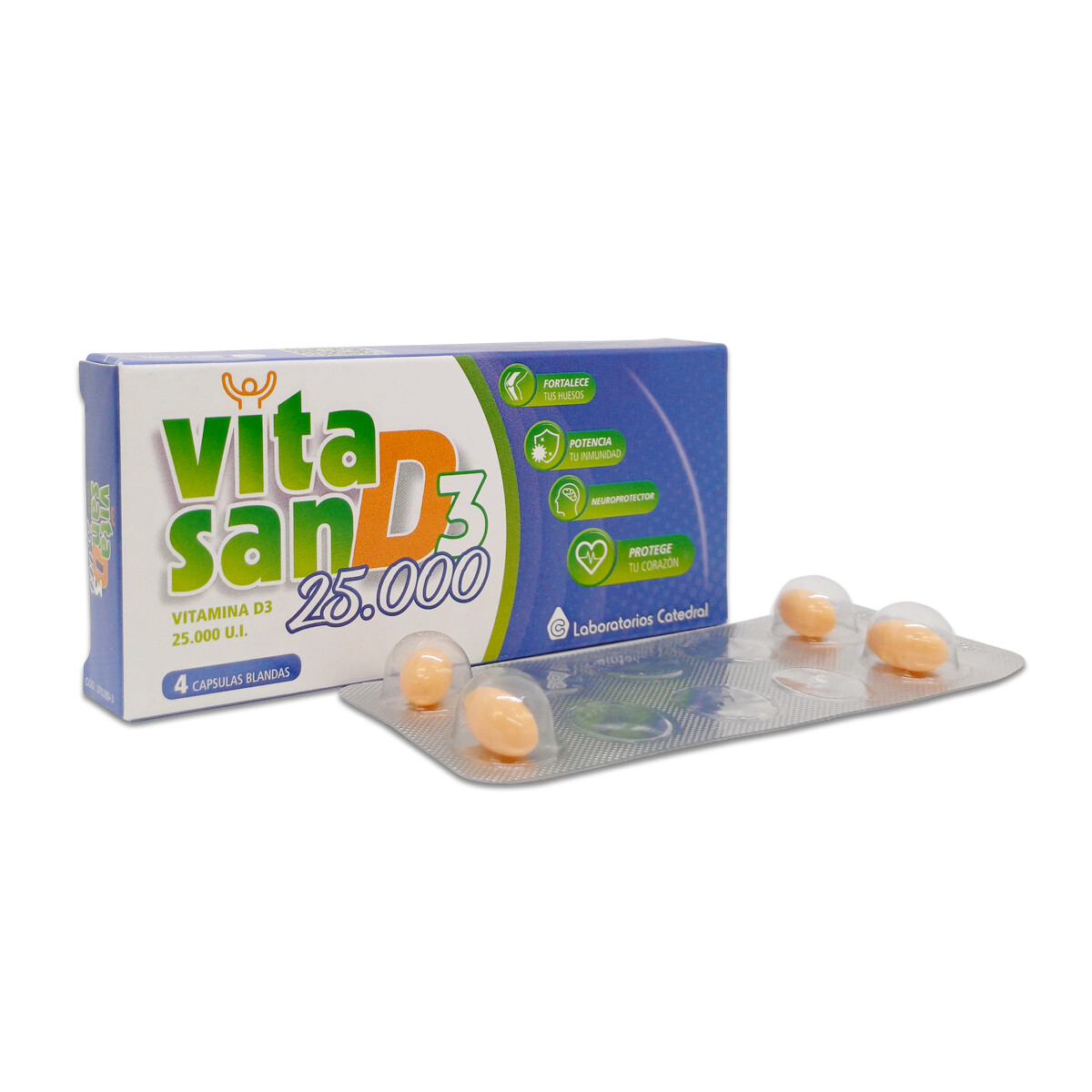 VITASAN D3 25.000 CAJA X 4 CAPS 
