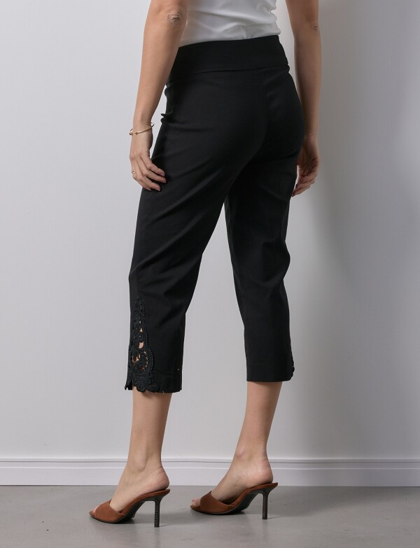 Capri Aplique Crochet NEGRO
