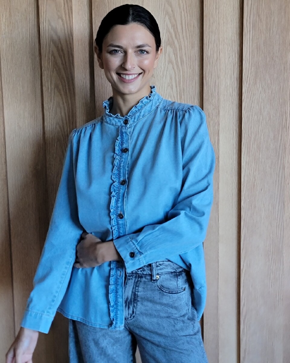Camisa Magda - Denim Celeste 