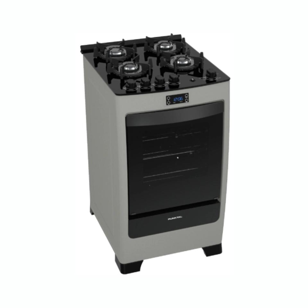 Cocina PUNKTAL PK-735 Multigas 4 Hornallas Puerta Con Visor Capacidad 60L 