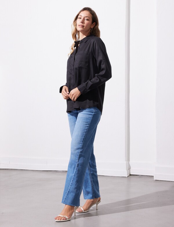 Camisa Bolsillos NEGRO