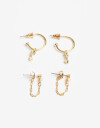 Aros Sets Cubic zirconia Set De Aros Con Cubic Zirconia - Dorado