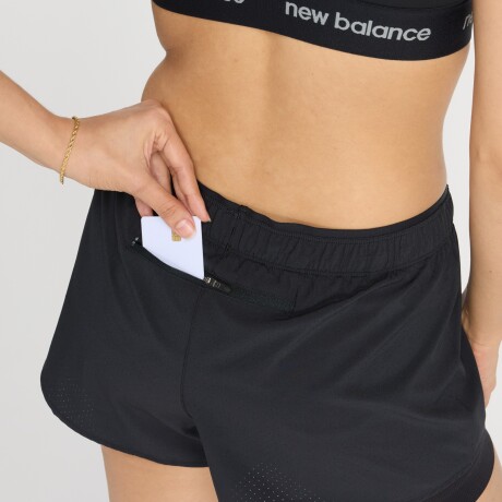 Short New Balance de Dama - 2 IN 1 SHORT 3 INCH - WS41287BK BLACK