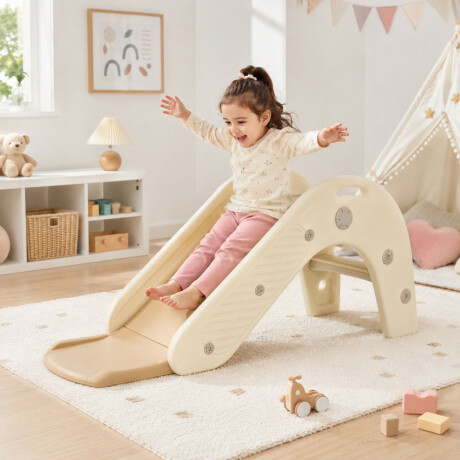 Tobogán Infantil Plástico Resistente Para Niños Beige