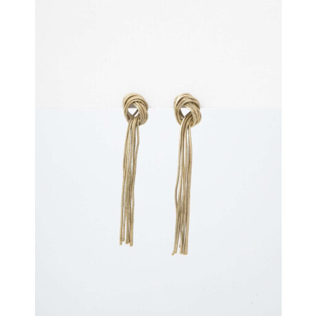 Aros Colgantes De Cadenas Dorado Antique Gold