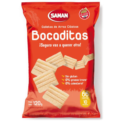 SNACK ARROZ SAMAN 120G BOCADITAS CLASICAS SNACK ARROZ SAMAN 120G BOCADITAS CLASICAS