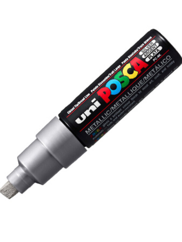 MARCADOR UNI POSCA 8 MM PLATA N/A