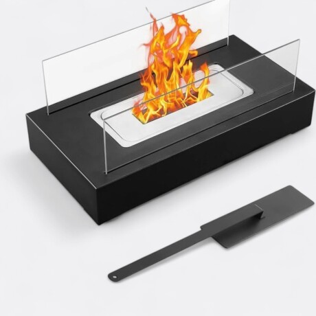 Estufa Fogón De Bioetanol Rectangular Negro