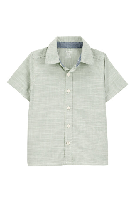 Camisa de popelina, verde Sin color