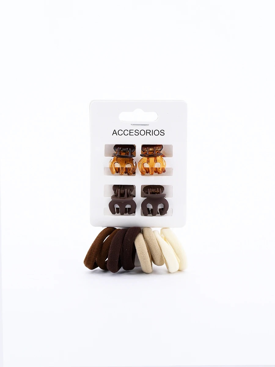 PINZA Y COLEROS PACK x 12 - MARRON 