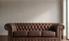 Sillón 100% Cuero - 3 Cuerpos - Chesterfield Caramelo