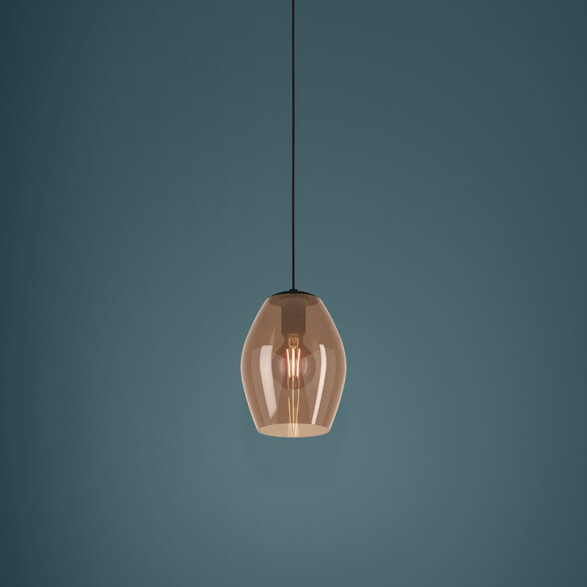 Colgante pantalla de vidrio marrón transparente EG0160