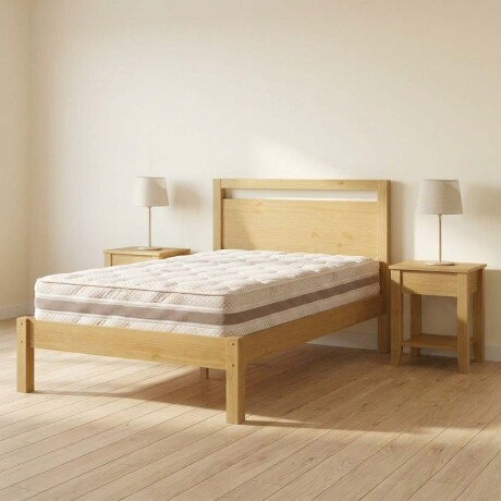 COLCHÓN 1 PLAZA RESORTESPOCKET1 NATURAL-BEIGE SIMPHONY