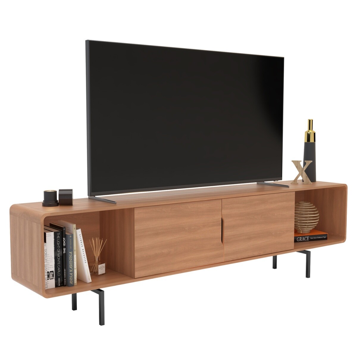 Rack Montana - 2 puertas - Freijo y Black 