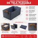 Set X6 cesto de tela 46x27x20cm GRIS