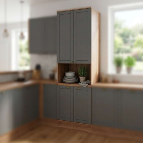 Armario Cocina Americana 1 Horno Gris