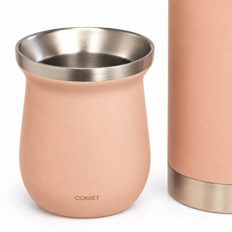 Set Termo 750Ml Manija Fija + Mate 160Ml Ac Inox Comet Rosa