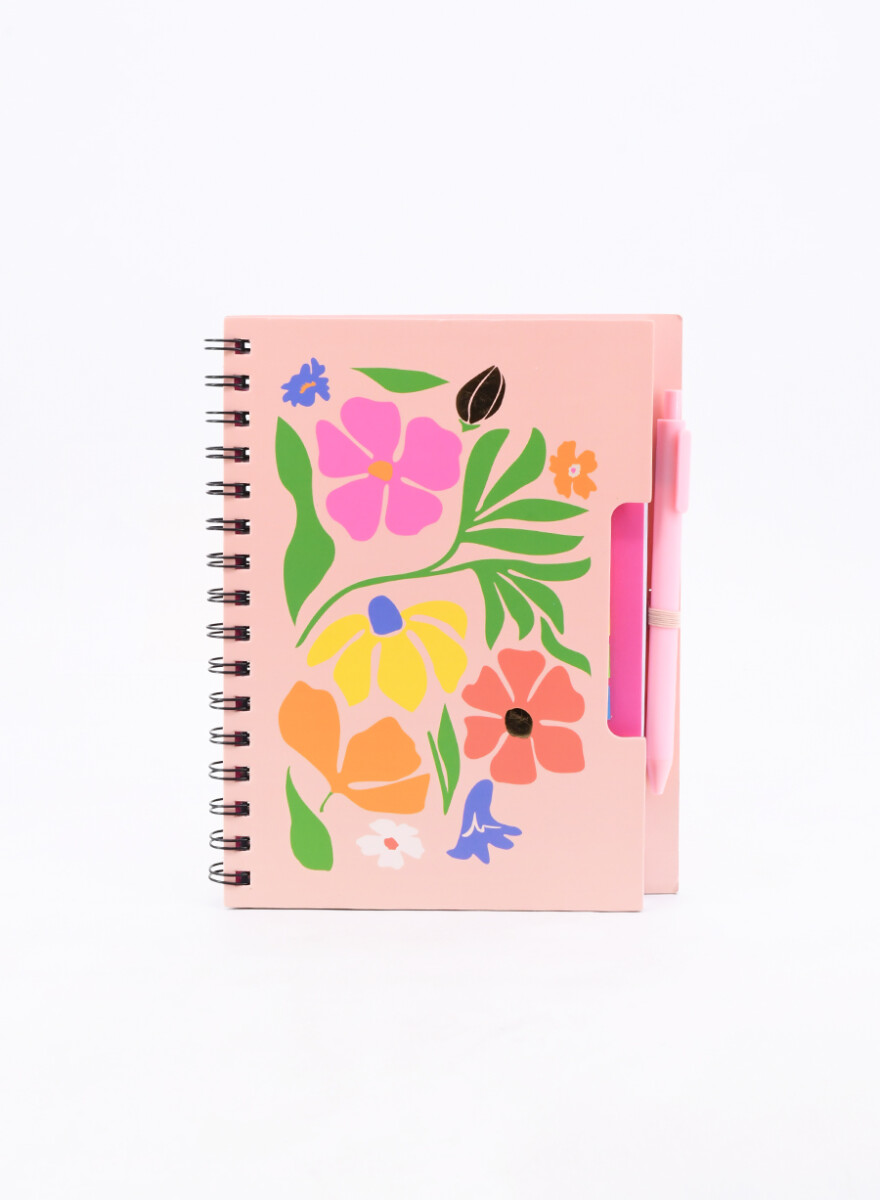 LIBRETA RESALTADORES ADHESIVO Y LAPICERA - ROSADO 