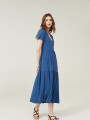 Vestido Hafez Azul Piedra