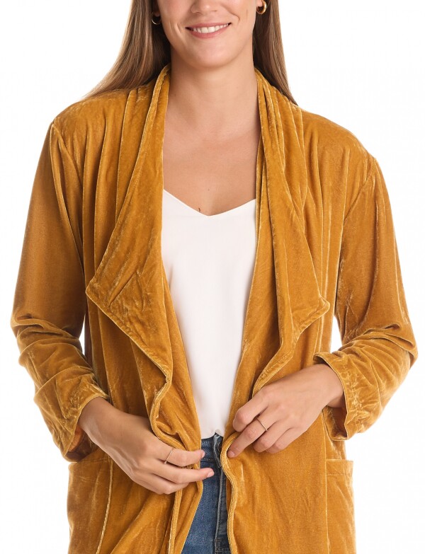 Blazer Velour MOSTAZA