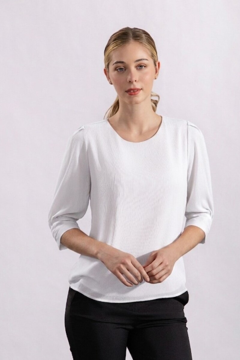 Blusa de Gasa. Natural.