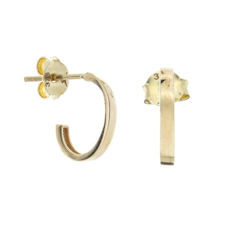 Par de aros de oro 9 ktes. Par de aros de oro 9 ktes.