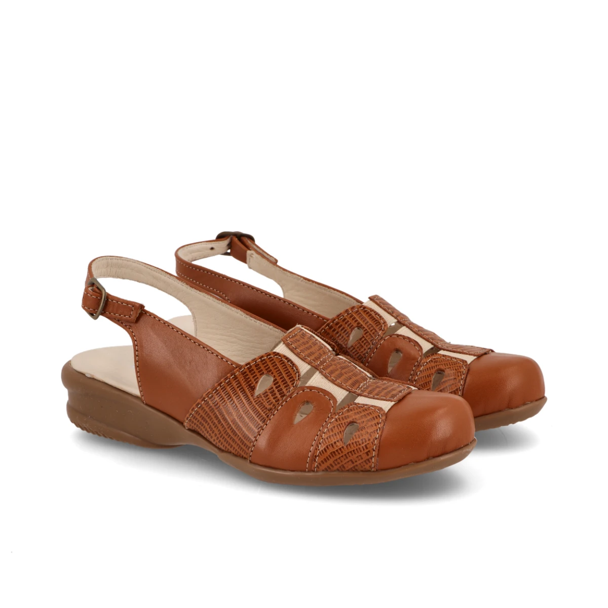 ZUECO VENET - CUERO MINKA - MARRON 