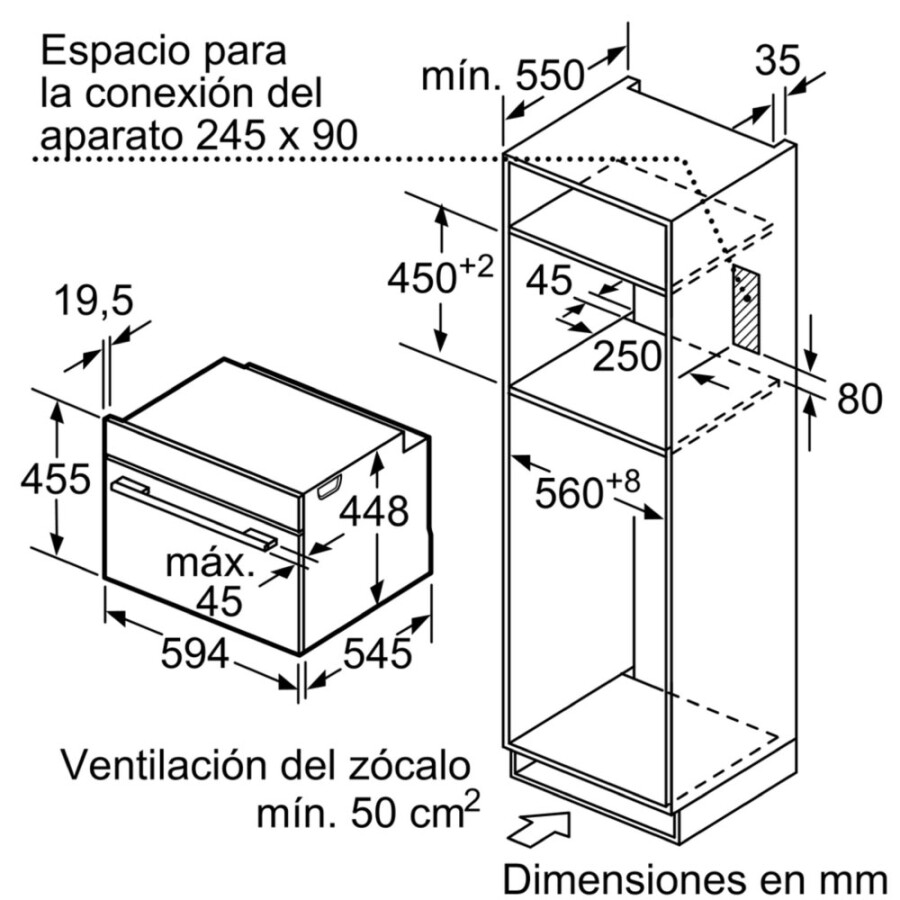 Microondas Gourmet de Empotrar BOSCH CFA634GS1 Microondas Gourmet de Empotrar BOSCH CFA634GS1