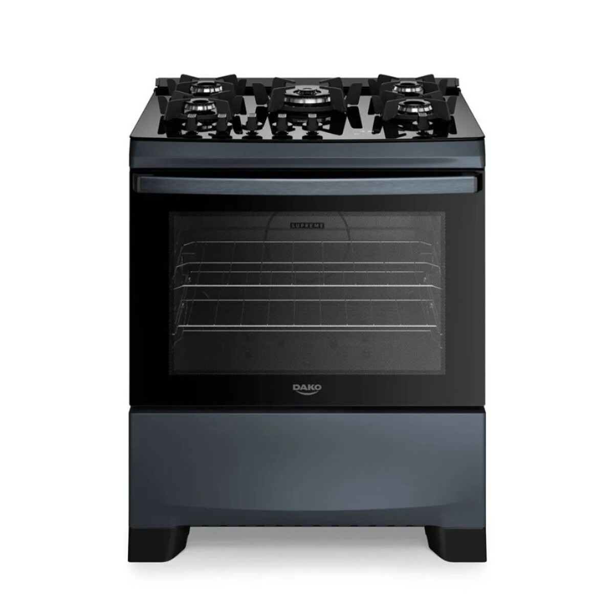 Cocina a Gas Dako Supreme Glass 5 Hornallas Titanio 1996 