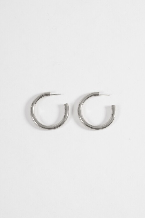 Aros curvos 4 cm acero plateado