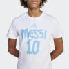 Remera Adidas Messi Nombre y Número Blanco