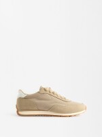 Zapatillas Combinadas De Nylon beige