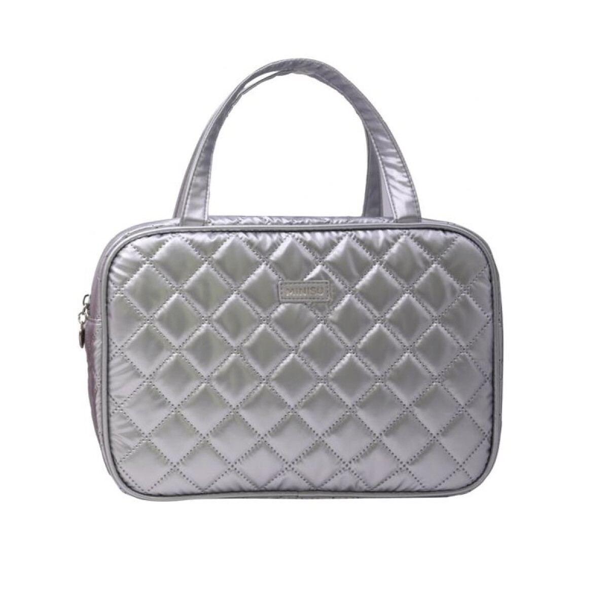 Portacosméticos puffy con asas - gris 