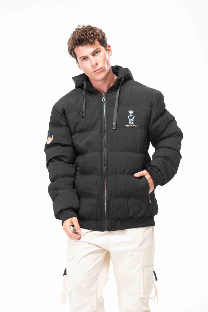 Campera REVER BEAR - Campera REVER BEAR Negro 