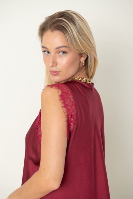 BLUSA AMMOLITA Bordeau