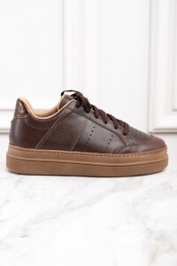 Zapatilla Cuero Marrón