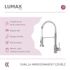 Canilla Monomando Lavaplatos Flexible Griferia Cocina Plateado/Gris