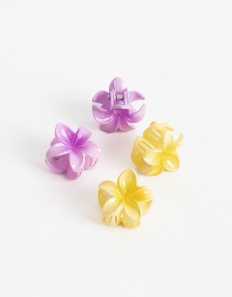 Broches Sets Flores Set De Mini Broches De Flor - Combinacion Multicolor